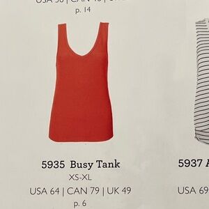 CAbi Vibrant Coral Busy Tank Top